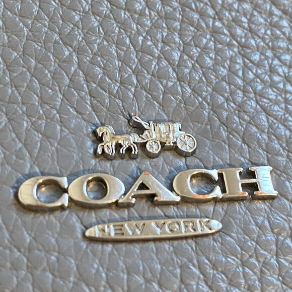 Coach C6830 Kristy Shoulder Bag Pebbled Leather Purse Signature Canvas - Picture 2 of 10